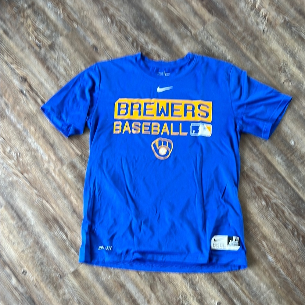 Nike Brewers Baseball Blue T-Shirt